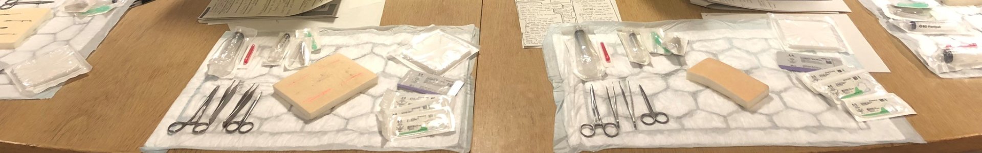 Suturing course banner